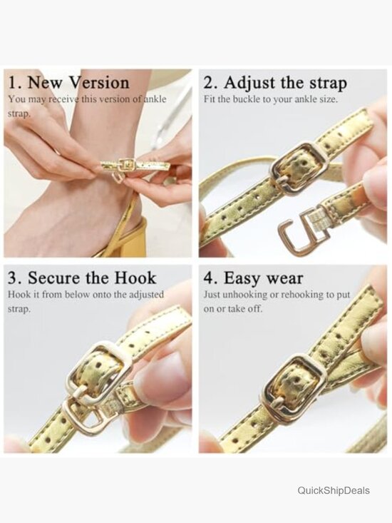 Women's Square Toe Kitten Heel Sandals with Ankle Strap - Picture 3 of 7